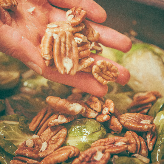 Brussels Sprout + Pecan Salad - lifeandthyme