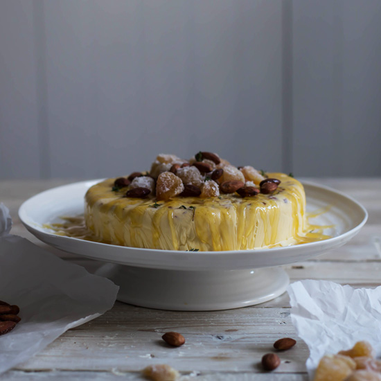 Honey, Ginger and Salted Almond Semifreddo - Life & Thyme